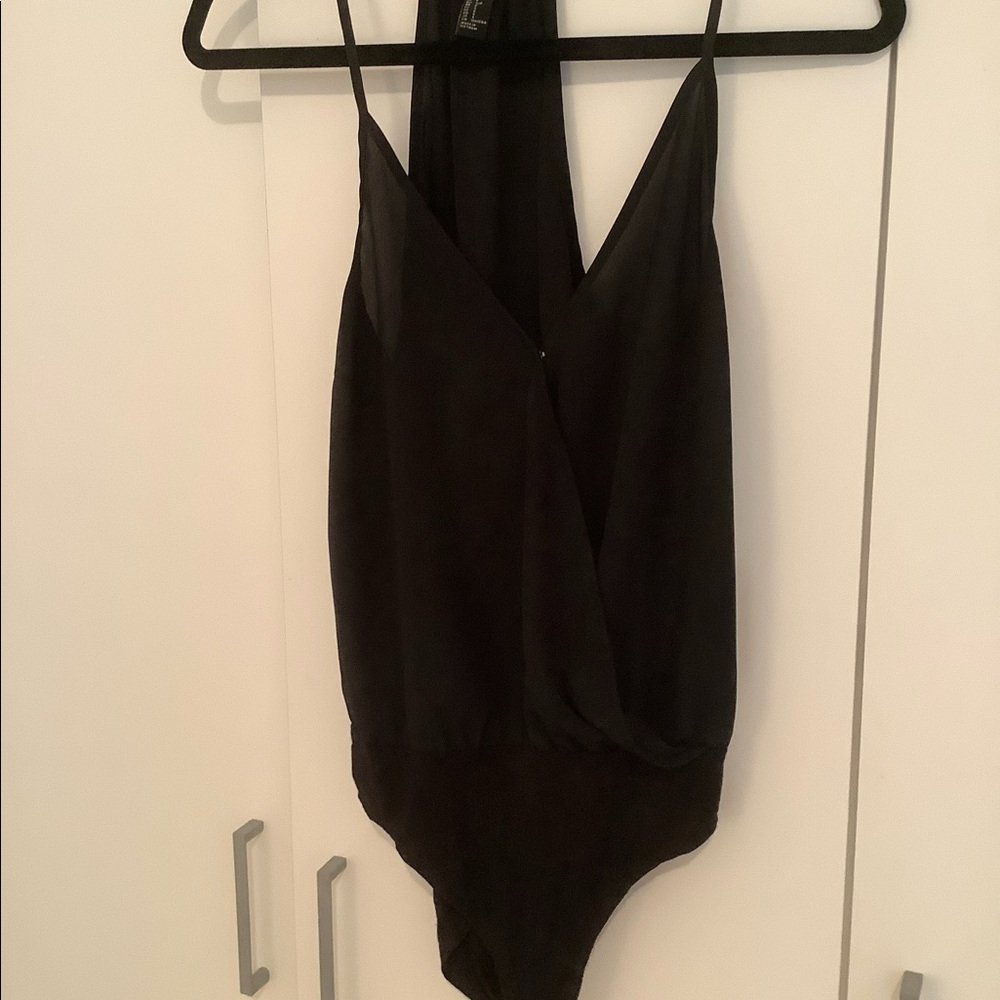 Forever21 Black V-Cut Camisole Bodysuit